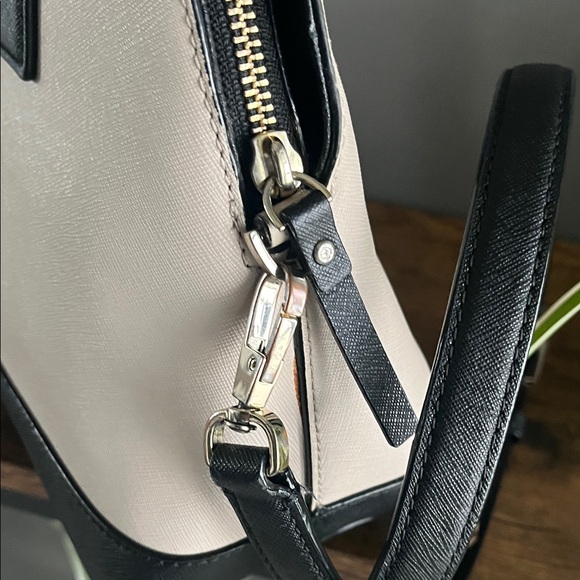 Kate Spade Two-Tone Black and Cream Satchel - Picture 7 of 16